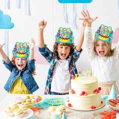 35-Pack Birthday Party Crowns for Kids – Paper Classroom Party Hats