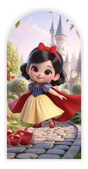 Snow White and the Seven Dwarfs Arch Backdrop Cover Birthday Party Decorations