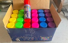 AJ Toys & Games Crazy String New Formula Party Spray 24 Cans Assorted Colors