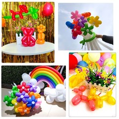 Blue Long Balloons Premium 260 Twisting Animals Magic Balloons for Birthday K…