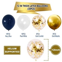 Birthday Decorations for Men, Navy Blue and Gold Party Decorations Set –