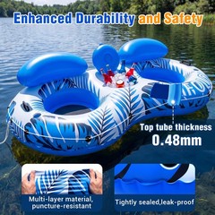 Pool Float Adult,2-Person Large Inflatable River Float, XL River Tubes for Fl…