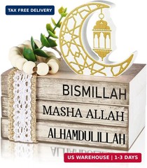 Ramadan Decorations for Home Eid Mubarak Decorations Wood Ramadan Table Sign Gol