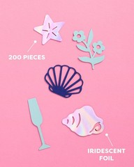 , Coastal Party Foil Confetti – 200 pc | Beach Engagement Party Decoration, B…