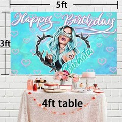 Bichota Karol G Birthday Backdrop Baby Shower Banner Vinyl Party Decor 5x3ft