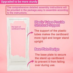 Life Size 4.4ft Tall Stand-in Cardboard Doll Photo Booth for Doll Princess Pa…