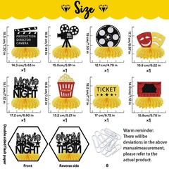 8 Pcs Movie Themed Party Decorations – Movie Honeycomb Centerpieces – Movie P…