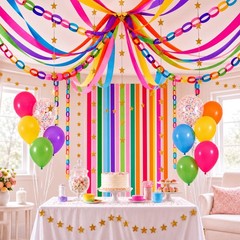 542 Pcs Rainbow Party Decorations 492 ft Crepe Paper Streamers, 500 Sheets Pa…