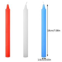 6 Pcs Low Temperature Candles, Fengek 7 7.08 x 0.63 inches, Multi-colored A