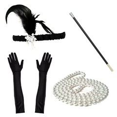 Ladies 1920’s Flapper Charleston Fancy Dress Headband Halloween (Choose Colour)