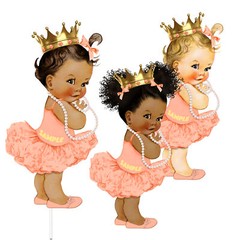 Peach Theme Little Princess Baby Shower Birthday Table Decoration