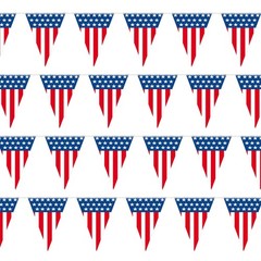 USA Flag Pennant Banner | 100’ FT. Long American String Flags | 18” Inch Tall…