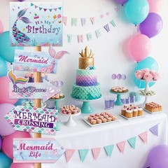 Magical 10PCS Mermaid Birthday Decorations – Perfect for Underwater Adventures