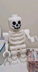 Large Mega Skeleton Halloween Decoration LEGO-Inspired Spooky Display Party