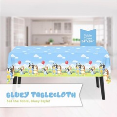 Bluey Birthday Banner & Bluey Tablecloth Birthday Decorations & Party Supplies