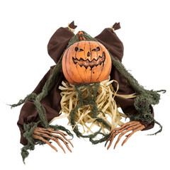 35″ Animated Light-Up Crawling Pumpkin Head Man with Sound Halloween Decoration