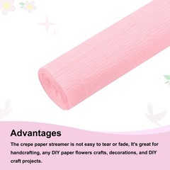 2pcs Crepe Paper Rolls DIY Decoration 8ft Long 20 Inch Wide, Light Pink