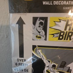 Batman DC Birthday Party Scene Setters Wall Decorating Kit Giant 5 Pc Set