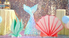 4 Pcs Under the Sea Party Decorations Set – Turtle, Seahorse, Dolphin Cutouts fo