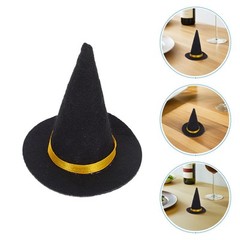 30 Pcs Mini Felt Witch Hat Hallowween Decoration Party Bottle Topper Toppers