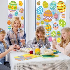 33 PCS Large Easter Decorations, 15.75 x 27.56 Inch 4 Sheets,