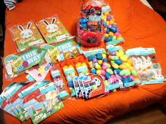 $60 Worth of Easter Party Supplies, Eggs, Toys, Decals, Decor, Spiderman Basket