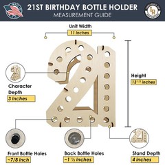 Mini Liquor Bottle Display Shelf | 21st Birthday Decorations For Him Or Her | 21