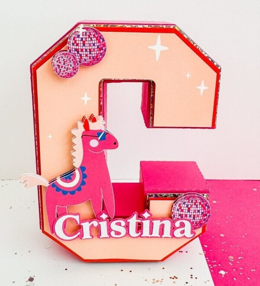 Custom 3D letters Disco animals party Birthday , Disco Balls Decor, Animals Sign