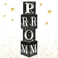 4 PCS Large Prom Column Standup Photo Booth 51 Inch Black Silver 2026 Decor