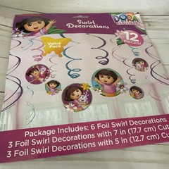Dora The Explorer Swirl Decorations Hanging Birthday Party Supplies New