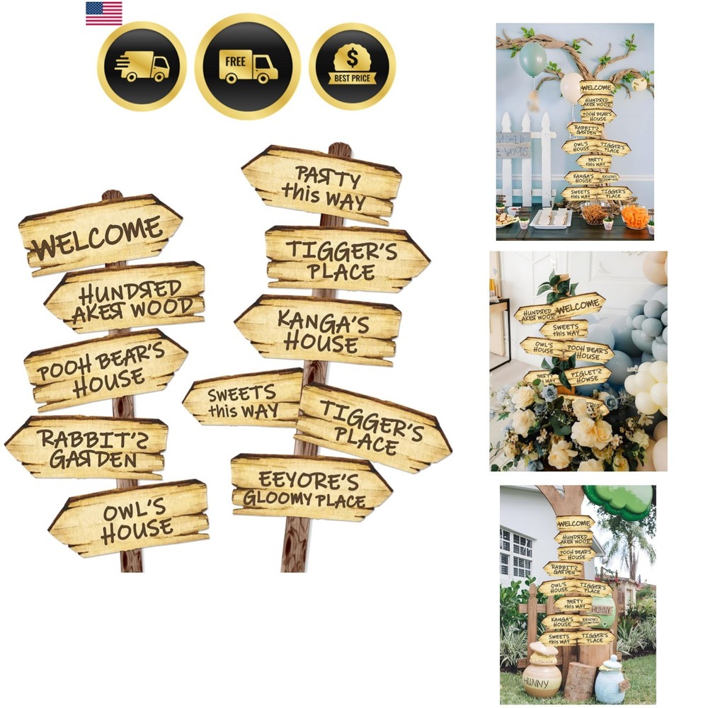 Baby Shower Decorations 11PCS Arrow Party Signs Birthday Decor Double Sided S…