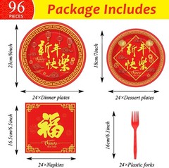 Elegant 96-Pc Chinese New Dinnerware Set – Perfect for 2026 Celebrations