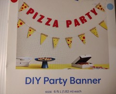 LOT SPRITZ Pizza Party Decorations-Banner,Baloons,Treat Boxes-Summer Party