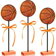 3 PCS Basketball Tiered Tray Decor Wood Theme Sport Lover Birthday Party