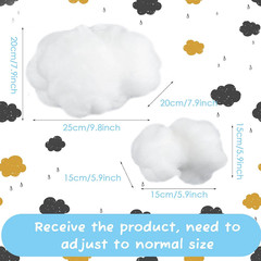 6 Pieces Artificial Cloud Props Imitation 3D Cloud Shape Hanging Decorations Roo