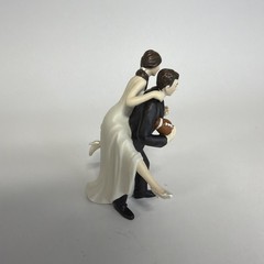 Weddingstar Football Piggy Back Bride Groom Figurine Cake Topper With Box