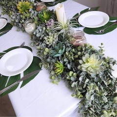 5.9′ Long Faux Silver Dollar Eucalyptus Leaves Greenery Artificial Garland in