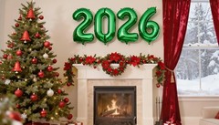 Dark Green 2026 Number Balloon, 2026 Foil Balloon Green 40 Inch, Balloons for…