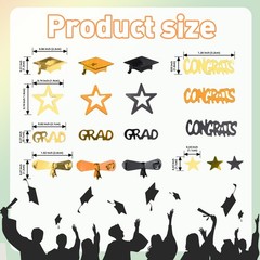 Orange and Black Graduation Confetti 2025, 1000 Pcs Grad Confetti Class of 20…