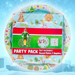 32-Count Buddy the Elf Party Plates and Napkins – Perfect for Holiday Gatherings