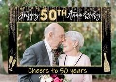 LaVenty 50th Golden Wedding Anniversary Party Photo Booth Props & Decoration