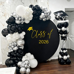 Class of 2026 Golden Decal | Graduation Party Decoration, Balloon Arch Stickers,