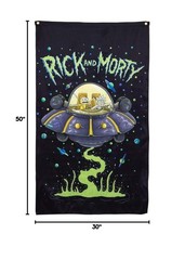 Calhoun Rick and Morty Indoor Wall Banner (30″ by 50″) (Space Cruiser)