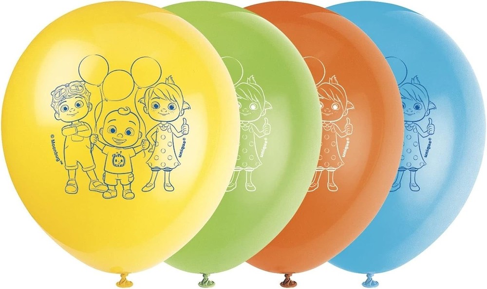 Cocomelon Latex Balloons 12″ Pack of 8 Kids Birthday Party Decorations Supplies