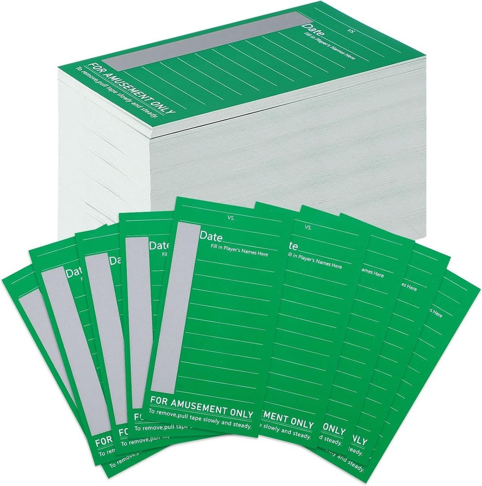 100 Pack 10 Line Sports Strip Cards Super Football Bowl Football Pool Cards 1…