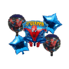 Spiderman Mylar Balloon Set Superhero Birthday Party Decorations Blue Stars