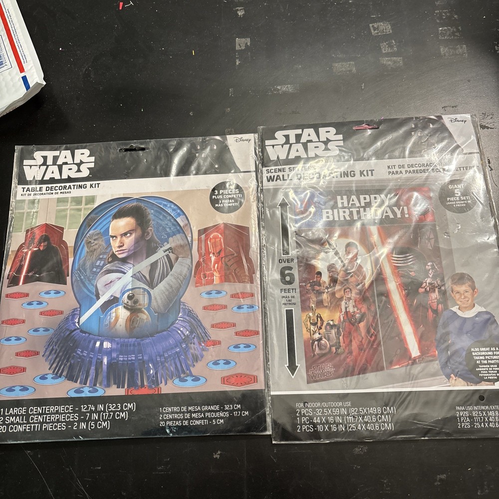 STAR WARS WALL BANNER DECORATING KIT (5pc) ~ Birthday Party Supplies And More