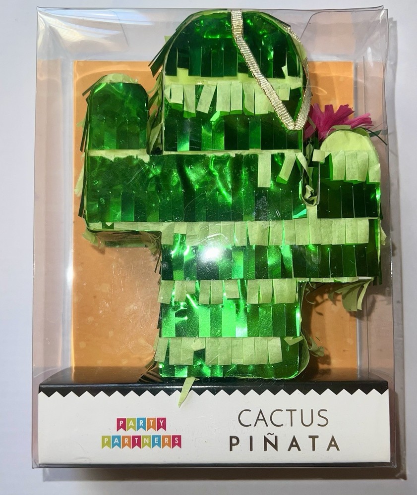 CACTUS MINI PINATA FIESTA PARTY DECORATIONS & FAVORS METALLIC FOIL