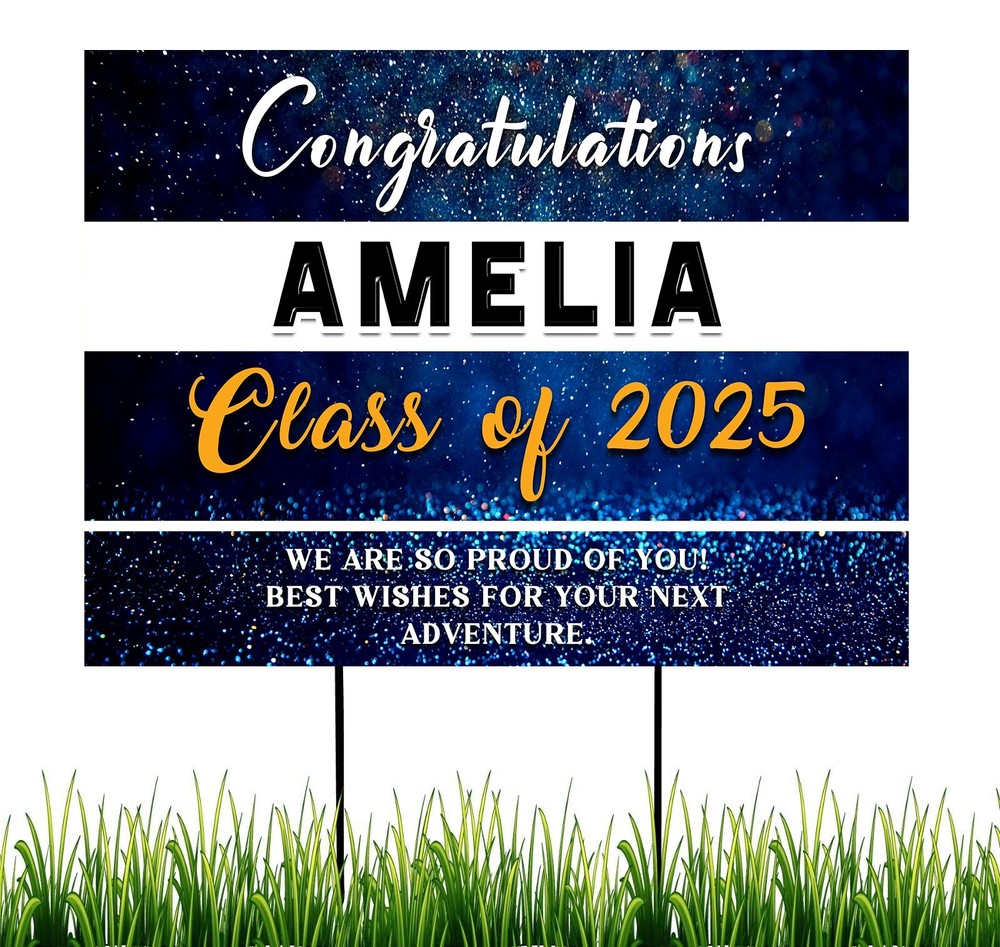 Personalized Class of 2025 Graduation Yard Sign, Graduation Outdoor Yard Sign