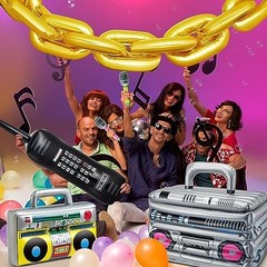 29 Pcs 80s 90s Party Decorations – Inflatable Boom Box Cooler, Balloons & Props